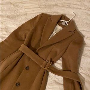 H&M Camel Single-Breasted Coat